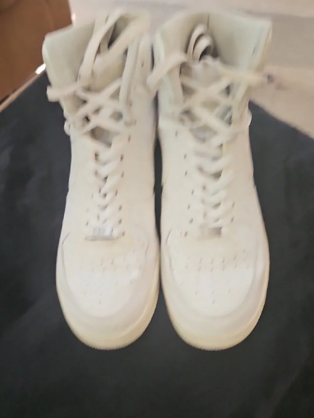 Nike Men’s High-Top Sneakers in Cream/Off-White